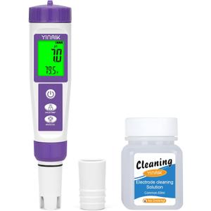 Hydrogen Water Tester, TDS Meter Digital Water Tester, ORP Meter for Drinking Water, YINMIK 6 in 1 pH Meter for Kombucha, PPM pH EC Tester for Hydroponic, H2 Meter for Hydrogen Water Tablet