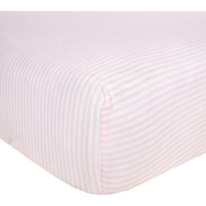 Burt's Bees Baby Stripe Fitted Crib Sheet Organic Cotton BEESNUG - Blossom Pink Stripes, Fits Unisex Standard Bed and Toddler Mattress, Infant Essentials, 52 x 28 Inch 1-Pack Burt's Bees Baby Stripe Fitted Crib Sheet Organic Cotton BEESNUG - Blossom Pink Stripes, Fits Unisex Standard Bed and Toddler Mattress, Infant Essentials, 52 x 28 Inch 1-Pack
