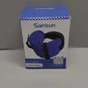 SARISUN Travel Pillows for Airplanes, Airplane Pillow for Long Flight, Airplane Head Strap with Eye Mask for Sleep, Travel Neck Pillow for Car Road Trip, 360 Support Headrest, Stop Bobblehead, Black