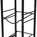 5 Gallon Water Jug Holder, 2-Tier Water Bottle Storage Rack With Storage Shelf, 2 Slots Heavy Duty Water Dispenser Holder Stand with Adjustable Feet for Kitchen Office Room, Black