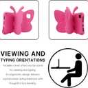 Simicoo Kindle Fire HD 10 Kid Tablet Case 11th 13th Gen 2021 2023 10.1'' HD10 Cute Butterfly Kid-Pro Case with Stand Light EVA Rugged Shockproof Kid Friendly Full Cover for Kids Girl Toddler (Rose)