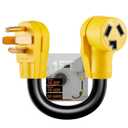 4 Prong to 3 Prong Dryer Adapter, NEMA 14-30P Male to 10-30R Female, 4 Prong New Dryer Plug to 3 Prong Old Dryer Connector, 30A 250V, STW 10 AWG, ETL Listed