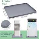 Portable AC Drip Pan, 20''x16'' Portable Air Conditioner Drip Pan, Prevent Water Leakage and Protect Floor & Carpet, Non-Slip Soft Silicone Mat with Raised Edge, for Under Portable AC Unit Drip Tray