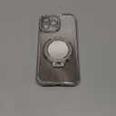 Magnetic Kickstand Glitter Case for iPhone 13 Pro Max,[Compatible with Magsafe] Bling Sparkly Rhinestones with Camera Protector & Makeup Mirror Women Girls Case for iPhone 13 Pro Max (Silver)