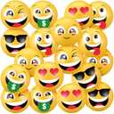 2 x Glimin 18 Pcs 12" Smile Inflatable Beach Balls for Kids Funny Face Pool Balls Toys Bulk Party Games and Swimming Adult Float Blow up Water Accessories for Birthday Summer Party Decorations