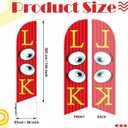 Mindsoft 3 Pcs 12 Feet Open Themed Feather Flag for Business Advertising Outside Look Now Open Welcome Red Yellow Flag Banner for Grand Openings (Pole Hardware Not Included)