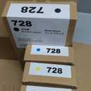 728 Ink Cartridges Compatible for HP 728 Ink Cartridge for F9J68A F9K17A F9K16A F9K15A DesignJet T830 MFP & T730 Large Format Plotter Printers (300-ml Matte Black,130-ml Cyan Magenta Yellow 4 Pack)