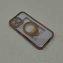 BERFY for iPhone 16 Pro Max Case, Compatible with MagSafe, Built-in 9H Tempered Glass Screen Protector and 360 Spin Magnetic Stand,Full Body Shockproof Clear Phone Case for 16 Pro Max 6.9",Desert Gold