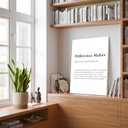 2 x Inspirational Canvas Wall Art Motivational Quotes Poster Prints Difference Maker Definition Painting Positive Office Desk Picture Wall Decor for Living Room Bedroom 16x24in Framed Ready to Hang