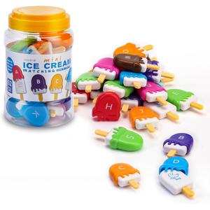 Ice Cream Toys for Toddlers,Montessori Alphabet Learning Color Sorting & Letter Matching Games Preschool Educational Sensory Fine Motor Skills Toy for 3+ Year Old Boys Girls