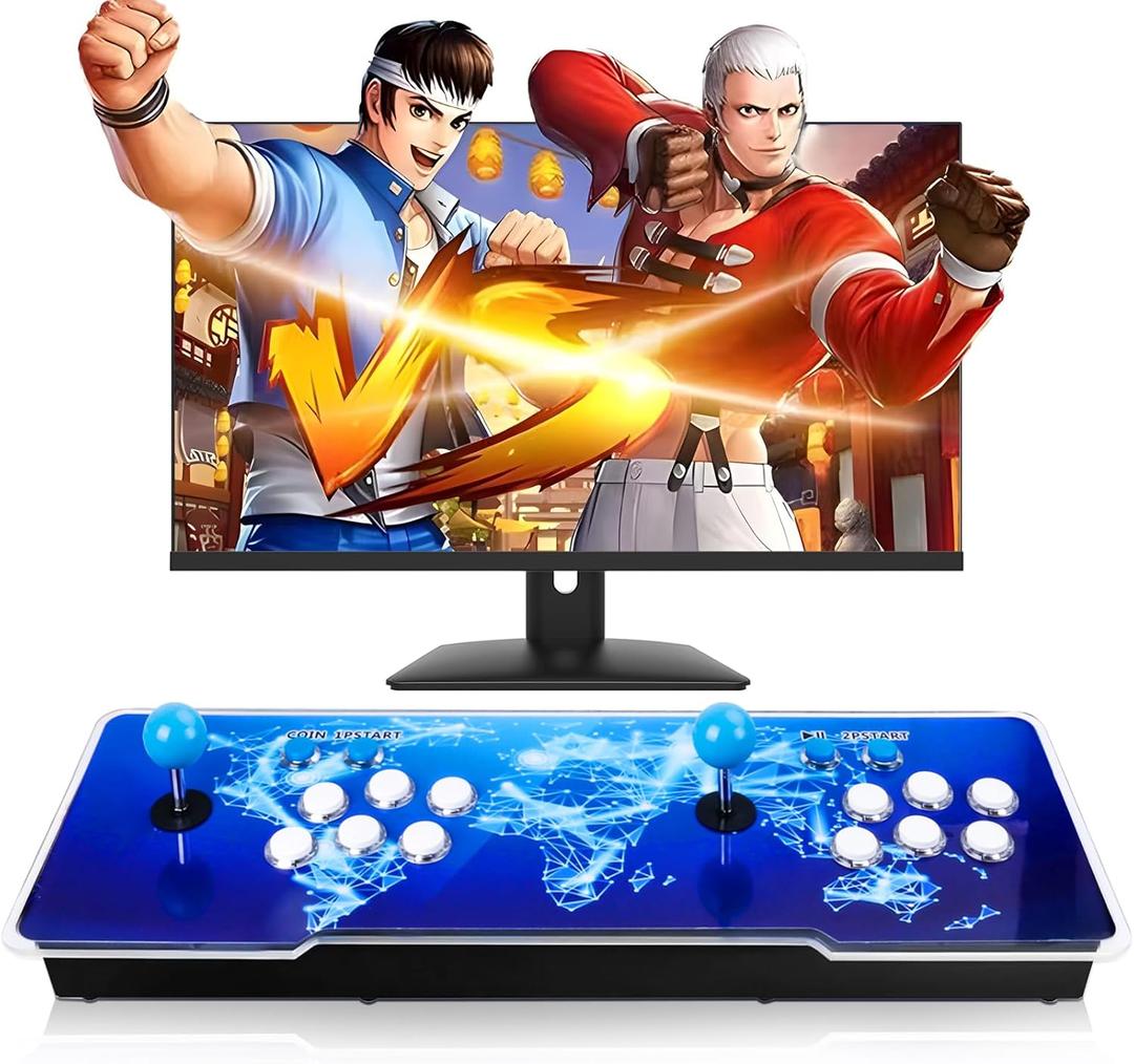 2025 Upgraded Arcade Console, Pandora Box,WiFi Download Games, Built in 36,800 Games,PSP/DC/N64 Simulators,3D Game, 4K HDMI Output, Suitable for TV/PC/Projector, 256GB TF Card, Retro Game Console