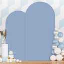 Dusty Blue Arch Cover Set of 2 Spandex Fitted Arch Stand Cover 7.2FT 6FT Wedding Arch Backdrop Stands Cover Round Top Chiara Arch Frame Cover Backdrop Fabric for Baby Shower Arch Decor