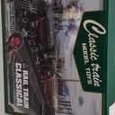 Electric Train Sets Remote Control for Kids Metal Alloy Christmas Train Toys Steam Locomotive Glowing Passenger Carriages Luxury Tracks Light & Sounds Rechargeable Birthday Gifts for Boys Girls Green