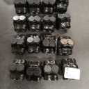 Joinfworld 2 Port Insulated Multi Tap Connector Aluminum to Copper Wire Connectors 4-14AWG Single Side Entry Aluminum Black Electrical Cable Connectors with Slotted Allen Hex - 16 Pack