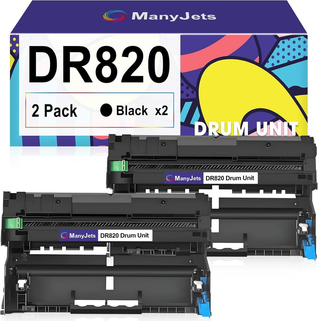 DR820 Compatible Drum Unit Replacement for Brother DR 820 for MFC-L6750DW HL-L6400DW MFC-L5850DW MFC-L6700DW MFC-L6900DW MFC-L6800DW DCP-L5500DN DCP-L5600DN DCP-L5650DN Printer (Drum,2-Pack)