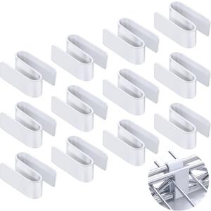 12 Pcs Connecting S Hook for Wire Shelf System, Wire Shelf S Pegboard Hooks for Racks Shelves Warehouses Shopping Malls Garden Places Shelving Accessories Tool (White)