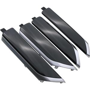 Interior Door Panel Trim Molding Kit Black Compatible with Chevrolet Chevy Silverado & GMC Sierra Crew Cab Truck Door Parts Accessories 2019-2024 Replaces 84469330