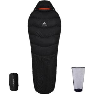 Down Sleeping Bag with Pillow for Backpacking,15 5 0 Wide Down Sleeping Bag (86.6 in x 33.5 in) for Adults,Youth Camping and Hiking Outdoor with 680FP Duck Down