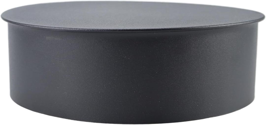 lrnyso Replacement Indoor Chimney Pipe Cap Round Chimney Stove Pipe Plug Stove Pipe Cap BM0029 fits 6" 28 Gauge Closes Single Wall Black tee Joint