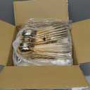 SUT 300 Pcs Gold Plastic Cutlery, Gold Utensils Disposable, Gold Plastic Silverware Set Include 100 Gold Plastic Forks, 100 Gold Plastic Spoons, 100 Gold Plastic Knives Heavy Duty Flatware for Party