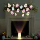 Baquler Easter Flameless Candles Egg Projector Lights Easter Basket Stuffers Spring Home Table Decor Egg LED Candle Night Light with Remote and Timer Battery Operated Gifts for Holiday Indoor Decor