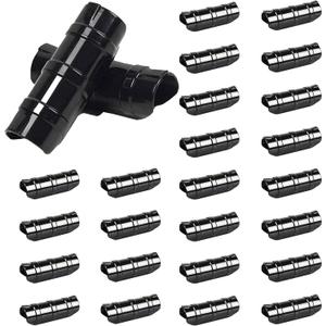 60PCS Greenhouse Clips 1 Inch Greenhouse Clamps Black Plastic Clamps Garden Buildings Tube Clips for PVC Pipe Greenhouse Films, Sunshade Nets, Row Covers, Shelters, Farming, Gardening