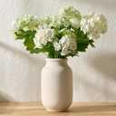 SIDUCAL Rustic Farmhouse Flower Vase | 9.5 Inch Large Ceramic Vase | Pampas Grass | Modern Farmhouse for Home Decor, Table, Living Room Decoration, Shelf Decor, Mantel, White