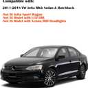 APSVE Headlights Assembly Compatible with 2011-2018 VW Jetta MK6 Halogen Headlamp Head light w/o DRL, Chrome Housing amber Side