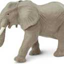 Safari Ltd. African Elephant Toy Figurine - Detailed, Hand-Painted 6.5" Wildlife Model Figure - Safe and Educational Toy for Boys, Girls & Kids Ages 1+