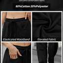 ELLEVEN Women's Cotton Barrel Leg Sweatpants with Elastic Waist, Drawstring, and Pockets  Casual Baggy Joggers (XS)