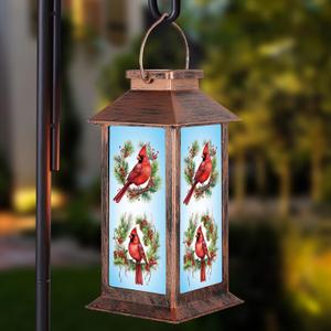 Solar Lanterns for Garden Decor, Waterproof Design Solar LED Hanging Lights for Yard, Patio, Lawn, and Porch, Gifts for Mom, Grandma(Floral Hoop)