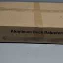 Aluminum Deck Balusters,Flat Metal Deck Spindles, for Deck Railing Porch Indoor Outdoor(Straight-QTY/25, Black-29.5")