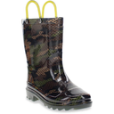 Western Chief Kids Rain Boots, Waterproof Light up Boots with Easy-on Handles 5/6