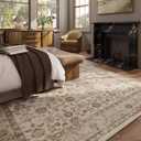 Washable Area Rugs for Living Room: 9x12 Bedroom Rug Boho Vintage Area Rug Stain Resistant Non Slip Low Pile Lightweight Soft Carpets for Dining Room Kitchen Nursery Kids Room Playroom Home Office
