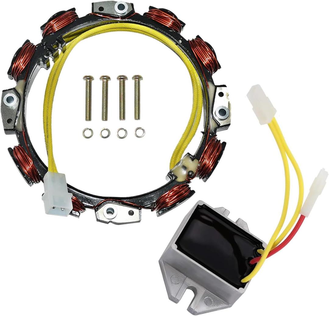 592830 Alternator Stator Fit for 10-16 Amp,Repacle 394890 393374 691185 696458 691064 S2546 S1742 SST18 X330 Z225 Z245 Z425 Z435 Z445 Z465 Lawn Mower with 845907 Voltage Regulator