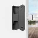 4-Pack A 201 Sliding Screen Door Handle Kit, Heavy-Duty Black Plastic Replacement Pull with Long Latch, Easy to Install Set for Patio Doors