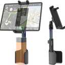 3 in 1 Car Tablet Cup Holder, Car Cup Tablet Mount for Car/Truck, Car Travel Essentials, Compatible with iPad Pro Air Mini, Fire HD, iPhone 16, Galaxy S24 Z Fold 5 or Other 4.7-12.9" Devices