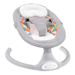 LAREX Baby Swings Electric Baby Swing Bluetooth Infant Swing Portable Rocker with 5 Speeds, 1 Seat Position, Remote Control, Grey (Light Gray)