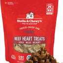 Stella & Chewy's Freeze-Dried Raw Beef Heart Dog Treats - Single Ingredient, No Additives - Premium Training Treats - Perfect For Picky Eaters - 3oz Bag (EXP 02/15/26)