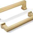 khtumeware 2 Pack 3-1/4inch(82mm) Hole Center Champagne Bronze Cabinet Pulls Heavy-Duty Solid Warm Brass Cabinet Hardware Pulls for Kitchens, bathrooms and Dresser Handle