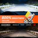 D3S HID Bulbs Fit for GMC 2015-2020 Yukon XL Yukon Denali 2013-2017 Acadia 30000LM 6000K White, Dual-sided 30 Chips, Xenon HID Light Replacement, 800% Brightness, Plug and Play, Pack of 2