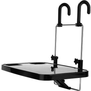 XINDELL Steering Wheel & Car Seat Tray - Universal Foldable Desk for Laptop, Food, Cup Holder - Portable Car Food Tray for Drivers, Kids, Road Trips - Fits All Vehicles