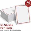 PaperDirect Foil Elegance Specialty Certificates, 50 Sheets of 38lb White Paper, 8" x 11", Double Red Foil Border, Perfect for Awards, Students, Employees, Volunteers, Course Completion, Diplomas