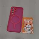 CANSHN Designed for Samsung Galaxy S25 Case (2025) [Full Camera Protection] [Compatible with Magsafe] Translucent Matte Back Protective Phone Cover, Hot Pink