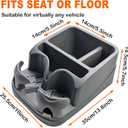 Center Console for Cars, Car Center Console Organizer, Console Cup Holder for Trucks, Floor Cup Holder for Truck, Minivans, Suvs, Vehicle Organizer (Gray) (Grey)