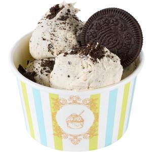 Restaurantware Ice Cream Cups 50 Pack of 8 oz Leak-Resistant Disposable Dessert Bowl Frozen Yogurt Cup Round Paper Container For Cold And Hot Desserts