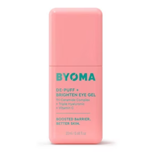 BYOMA DePuff + Brighten Eye Gel  Lightweight Gel Eye Cream for Dark Circles, Puffiness & Wrinkles  Under Eye Cream With Hyaluronic Acid & Vitamin C  Barrier Repair Skincare  0.68 fl. oz
