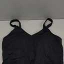 Women's U-Shaped Cropped Tanks with Built-in Chests Patch Fitness Exercise Tank Top Basic Solid Color Tops, L