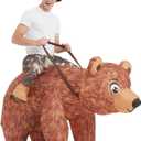 One Casa Inflatable Costume Adult,Blow up Ride Bear Suit,Halloween Costumes for Men Women (72INCH,With Hat)