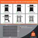 17.5" Grill Grates for Weber Spirit 300, Grill Parts for Weber Spirit E310 & GS4 Spirit II 300 Series, Spirit II E310, Spirit 2 E310, Genesis Silver/Gold B & C,Porcelain Enameled Cast Iron Grate 7638